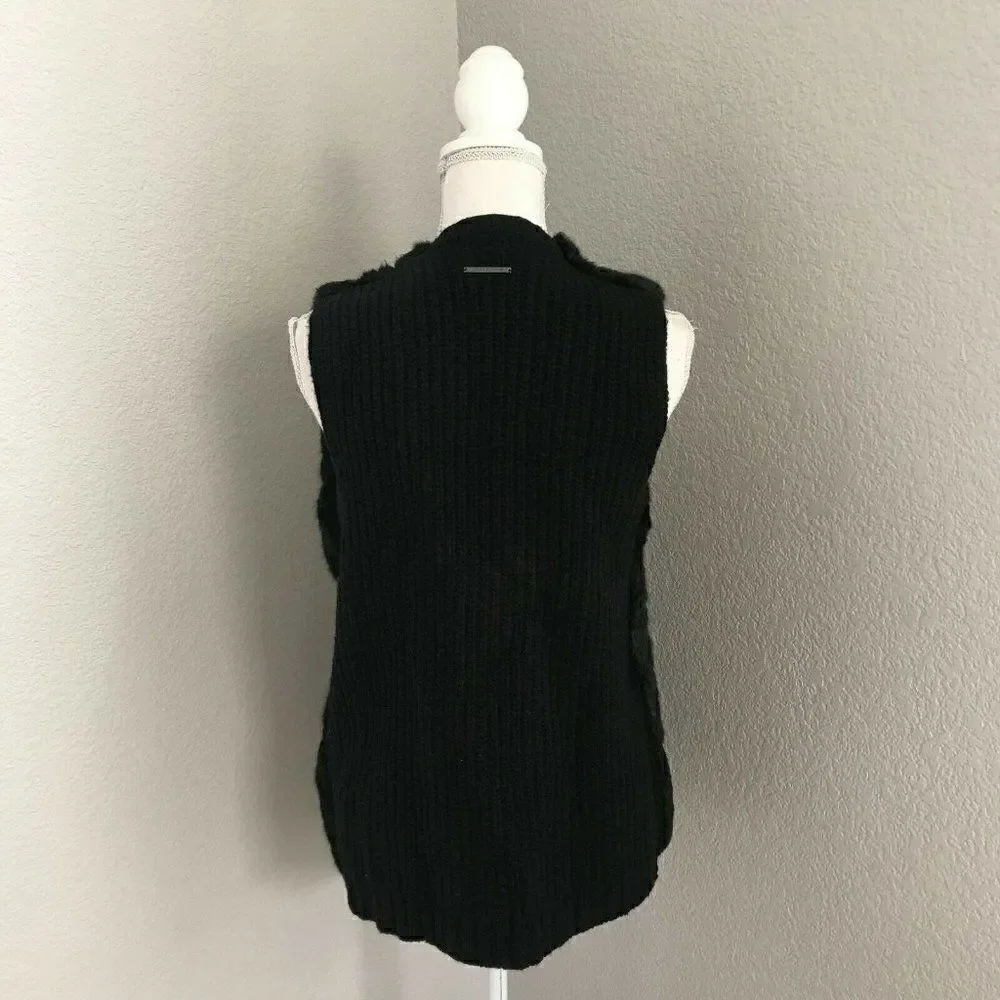Armani Exchange Womens Black Front Vest Size XS